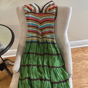 Striped Multicolor Knit Dress